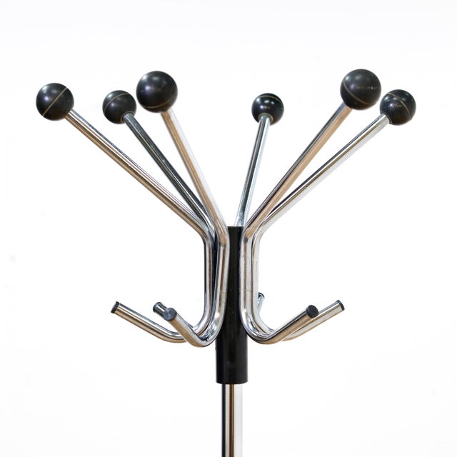 1970s Postmodern Atomic Hat & Coat Rack Stand (1) For Sale - Image 4 of 8
