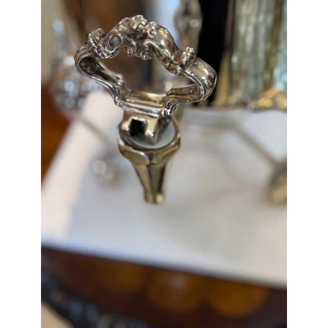 Vintage Silverplated Catering Coffee Urn With Lion Feet, Made in France For Sale - Image 10 of 14