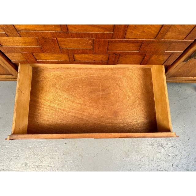 Brown Mid 20th Century Modern Lane "Puzzle Box" Sideboard, Attributed For Sale - Image 8 of 15