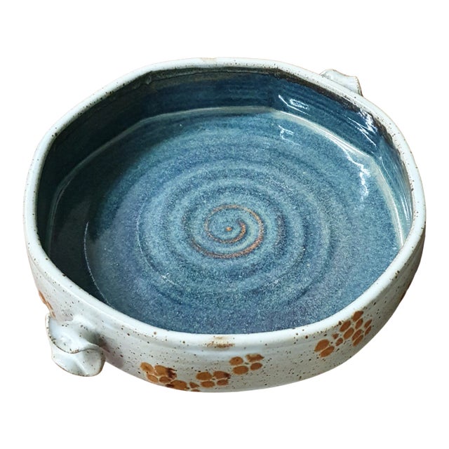 Studio Pottery Shallow Serving Bowl For Sale