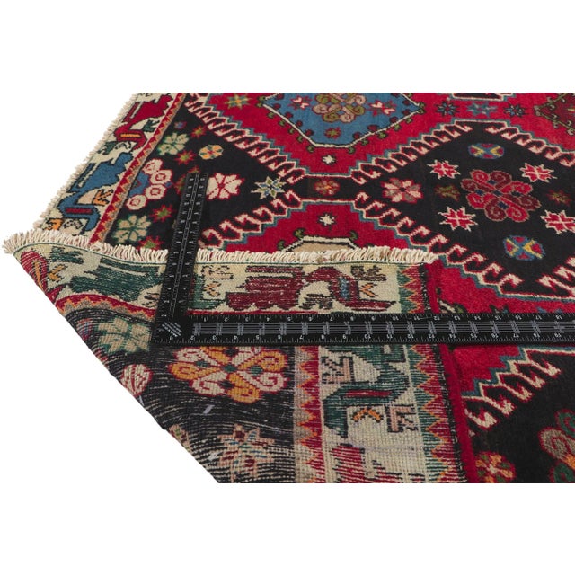 Vintage Persian Shiraz Rug - 05'02 X 09'11. For Sale - Image 4 of 11
