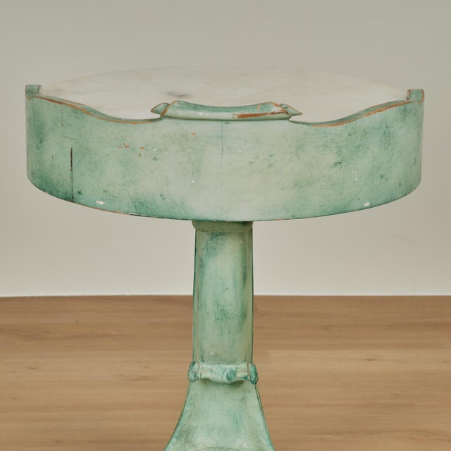 Pair of Italian Art Deco Marble Top Stands With Seashell Bases For Sale - Image 15 of 18