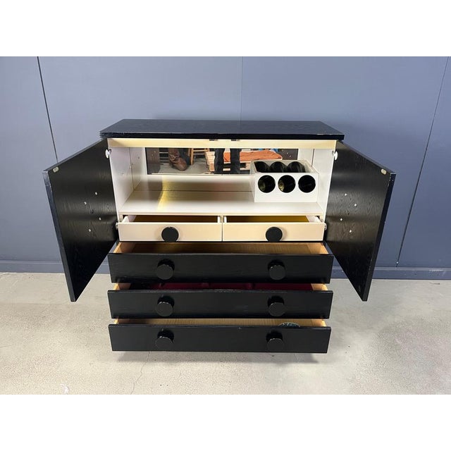 Brutalist Brutalist Black Bar Cabinet, 1970s For Sale - Image 3 of 14