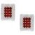 Estate 3 Ct Ruby & 3 Ct Diamonds Square Post Earrings 18 Karat Yellow Gold 13.5G For Sale - Image 15 of 18