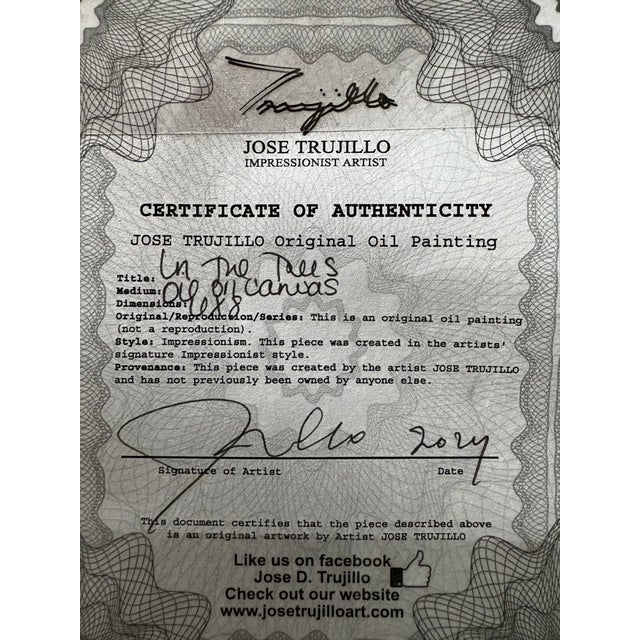 2024 Autumn Landscape in Oil Jose Trujillo Abstract Expressionist in Closed Corner Plein Air Frame For Sale - Image 9 of 9