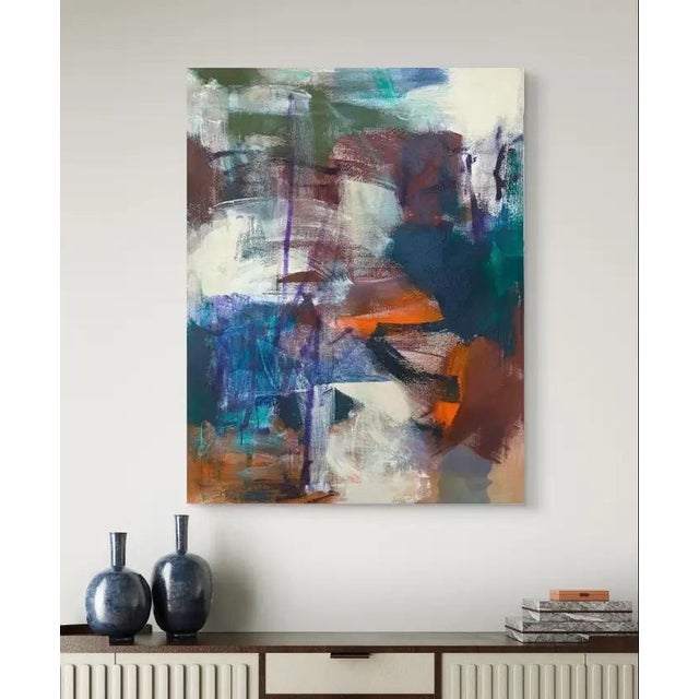 Mirtha Moreno Oil on Canvas Painting Titled “AbEx Series 213” 36.5 x 46.75 2025 For Sale - Image 11 of 11