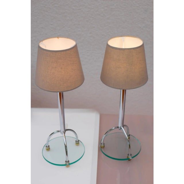 Silver Art Deco Scandinavian Minimalist Skymning Table Lamps in Chrome and Glass by Ehlén Johansson for Ikea, Set of 2 For Sale - Image 8 of 14