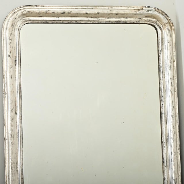 Mid 19th Century French Silver Gilt Louis Philippe Mantel Mirror For Sale - Image 4 of 10