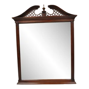 Pennsylvania House Mahogany Beveled Glass Chippendale Dresser Mirror W/ Finial