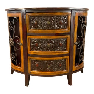 1980s Vintage Italian Style Console Cabinet in the Manner of a Maitland- Smith. For Sale