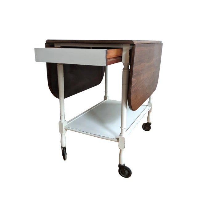 Rustic Farmhouse Drop Leaf Table For Sale - Image 12 of 12