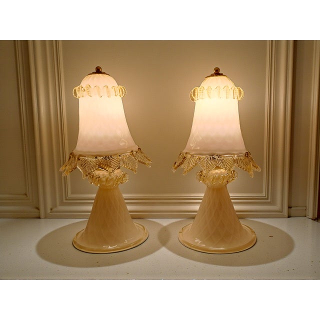 Created in the 1980s, they are in the Barovier & Toso / Seguso style: their design recalls the great Murano school of the...