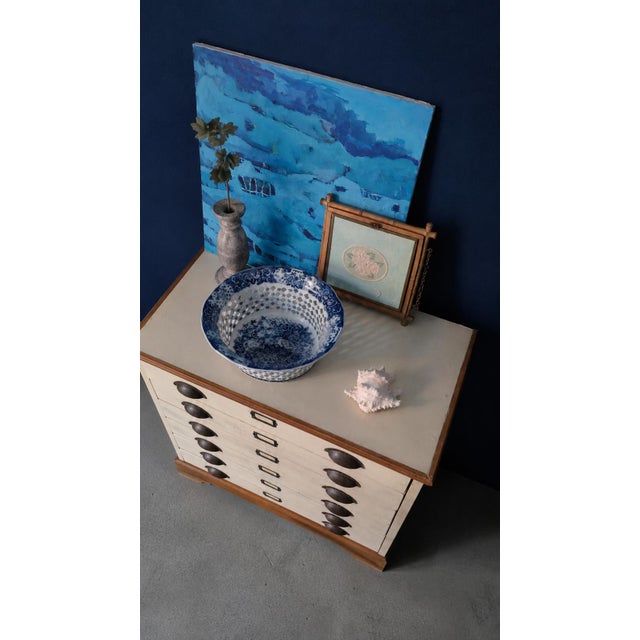 Antique English Six-Drawer Archival Chest, 1900s For Sale - Image 6 of 9
