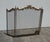 French Country Vintage French Country Metal & Mesh Gold Fireplace Screen For Sale - Image 3 of 15