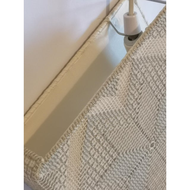 1960s Swedish Designer Embroidery Fabric Wall Light For Sale - Image 6 of 10