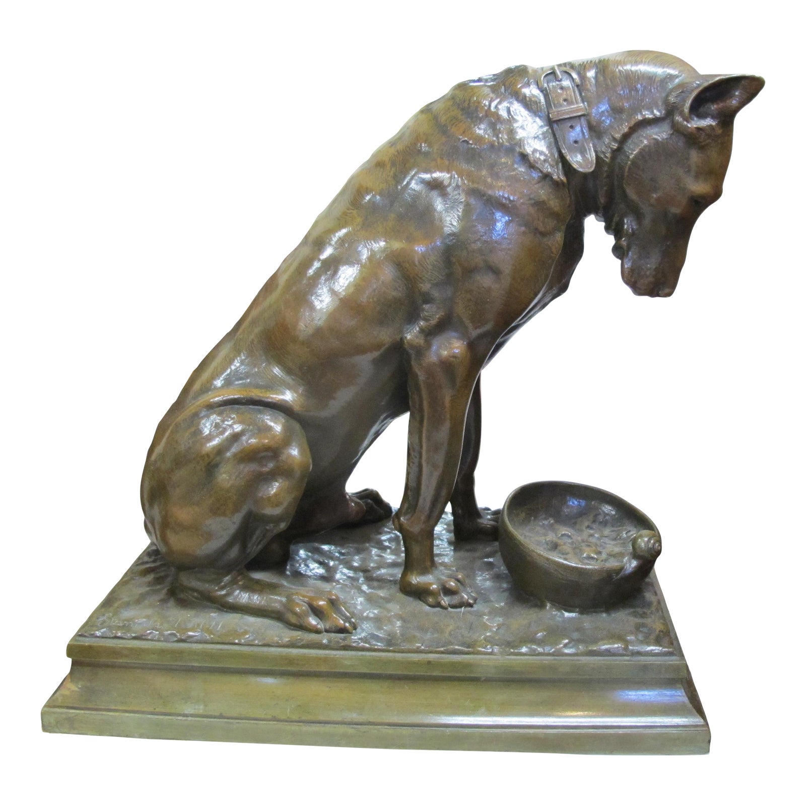 Stanislas Lami French Grand Danois Observant Un Escargot Dog Bronze ...