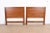 Wood Frank Lloyd Wright Taliesin Mahogany Twin Headboards, Newly Restored For Sale - Image 7 of 9