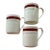 Lauren Ralph Lauren Normandy Crimson Mugs- Set of 3 For Sale