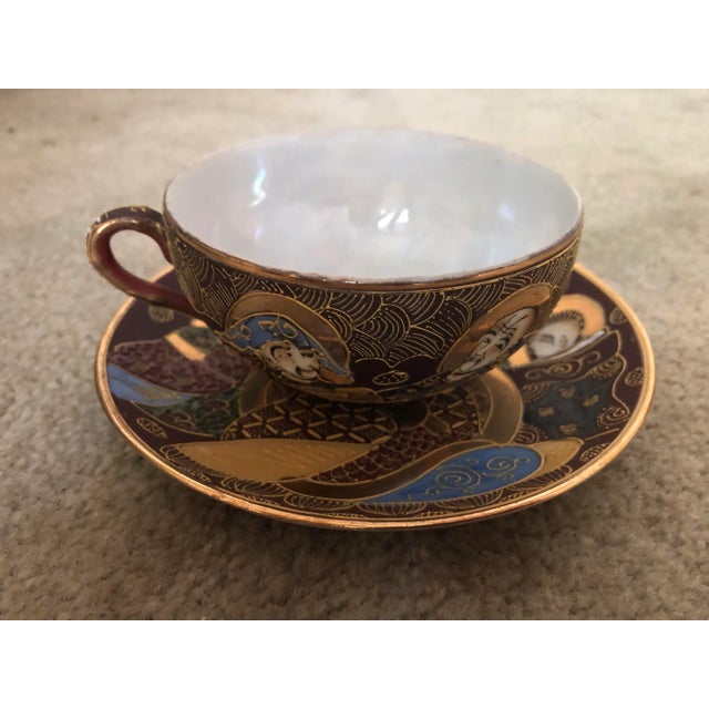 Sienna Moriage Dragon Ware Tea Set, 13 Pieces For Sale - Image 8 of 12