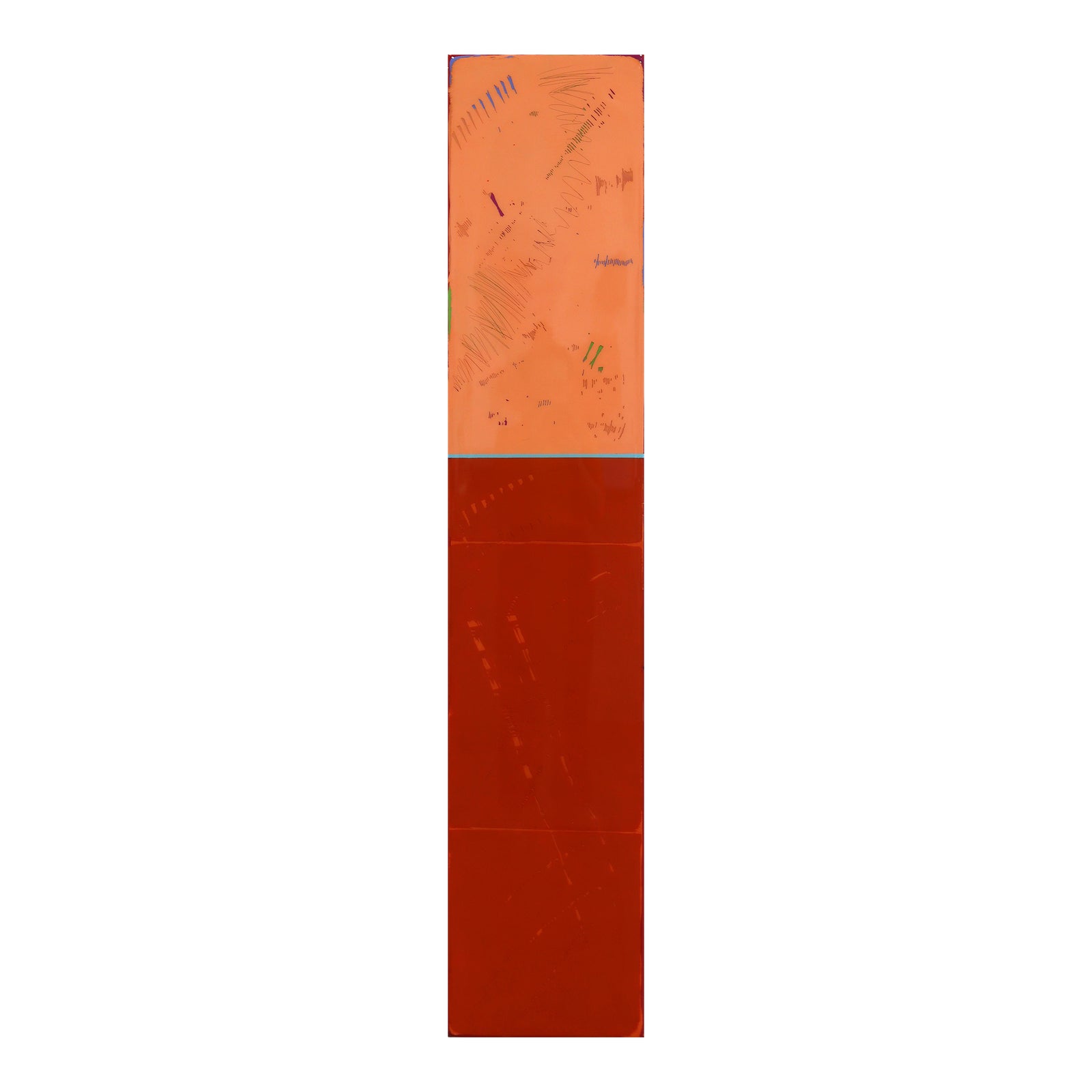 Tall Sunspot 46 - Tall Narrow Minimalist Abstract Acrylic and