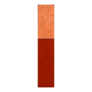 Tall Sunspot 46 - Tall Narrow Minimalist Abstract Acrylic and Resin Painting on Wood Panel by Ricky Hunt For Sale