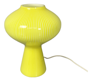 Mid-Century Modern Italian Yellow Murano Glass Table Lamp by Massimo Vignelli for Venini, 1950s