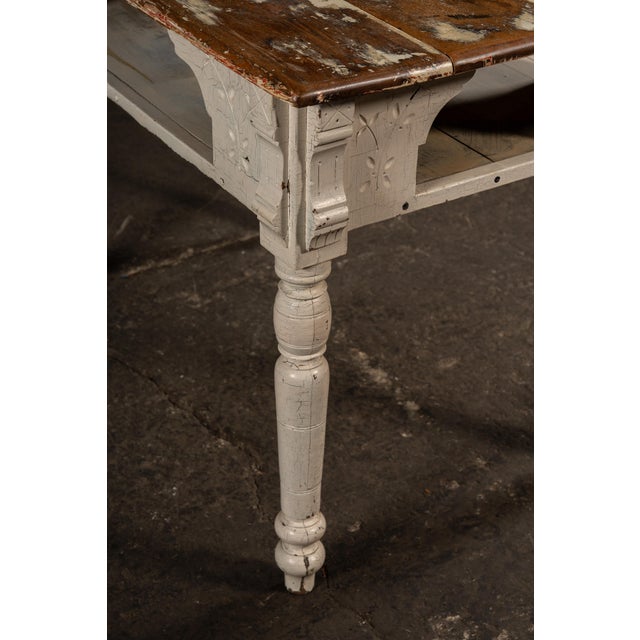 Late 19th Century Eastlake Farmhouse Kitchen Table For Sale - Image 16 of 16