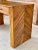 Vivai del Sud Mid-20th Century Refinished Split Rattan Chevron Two Drawer Floating Vanity or Desk For Sale - Image 4 of 12