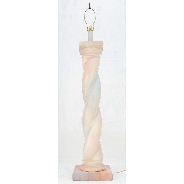 Twisted Rope Style Base Massive Decorative Floor Lamp Mid Century MINT! For Sale - Image 9 of 13