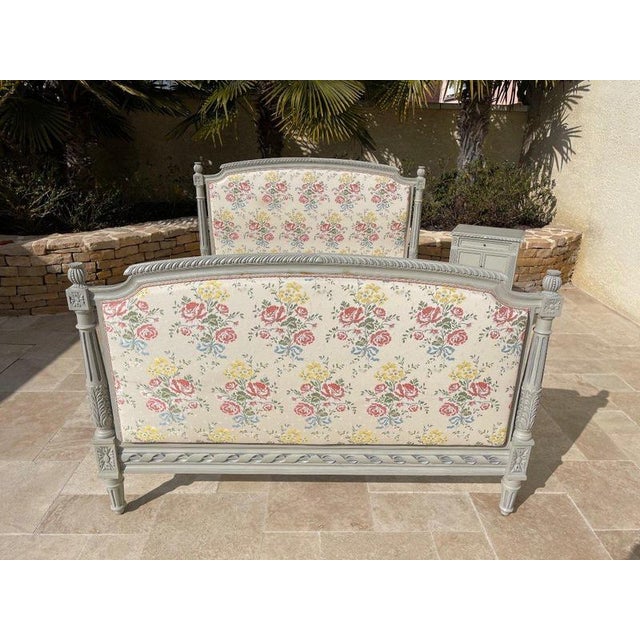 Louis XVI Bed & Nightstand, Set of 2 For Sale - Image 10 of 13