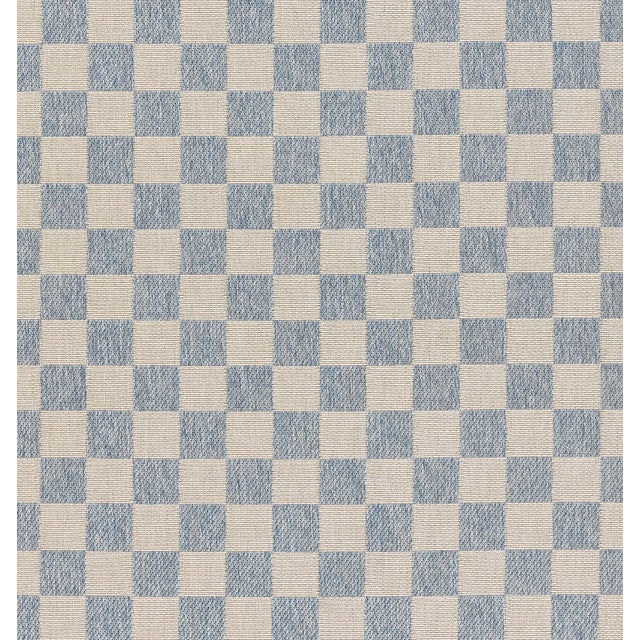 Erin Gates Erin Gates by Momeni Saybrook Check Blue Indoor/Outdoor Area Rug 5'3" X 7' For Sale - Image 4 of 12