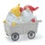 Kenneth Ludwig Chicago Whimsical Garden Gnome Figurine Riding a Scooter and Wheelbarrow (Set of 4) For Sale - Image 4 of 4