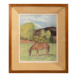 Bror Julius Olsson Nordfeldt (1878-1955) Untitled (Horse) Signed Oil on Board