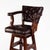 Mid-Century Modern Classic Tufted Dark Brown Leather Bar Stool Chesterfield Counter Stool Trophy Ranch Tufted Bar Stool Black Stool Swivel Western Arm Stool For Sale - Image 3 of 6