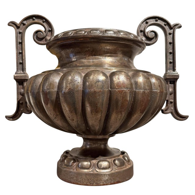 French Cast Iron Urn For Sale - Image 4 of 11