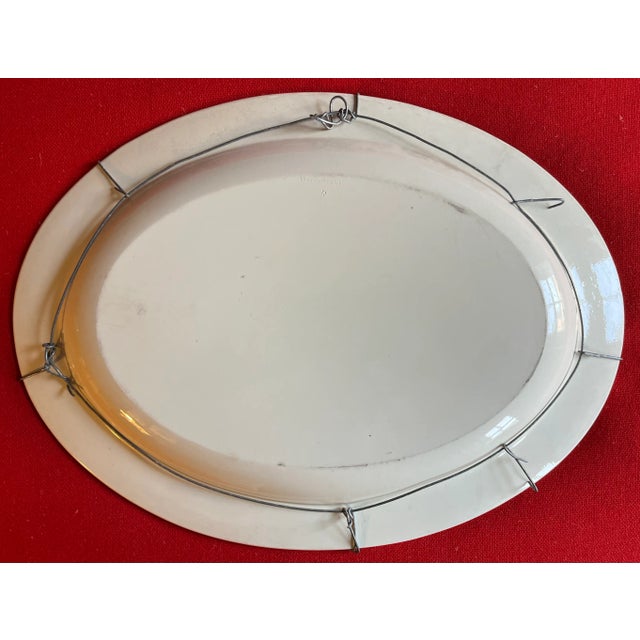 Antique Early 19th Century Wedgwood Creamware Oval Platter in the Agricultural Devices Pattern Circa 1810 For Sale - Image 9 of 11