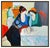 Post Impressionist Late 20th Century Two For Chat, Itzchak Tarkay For Sale - Image 3 of 6