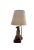 Late 20th Century Figural Golden Retriever Dog Table Lamp, Metal on Wood Base With Shade, 21.5"h For Sale - Image 10 of 12