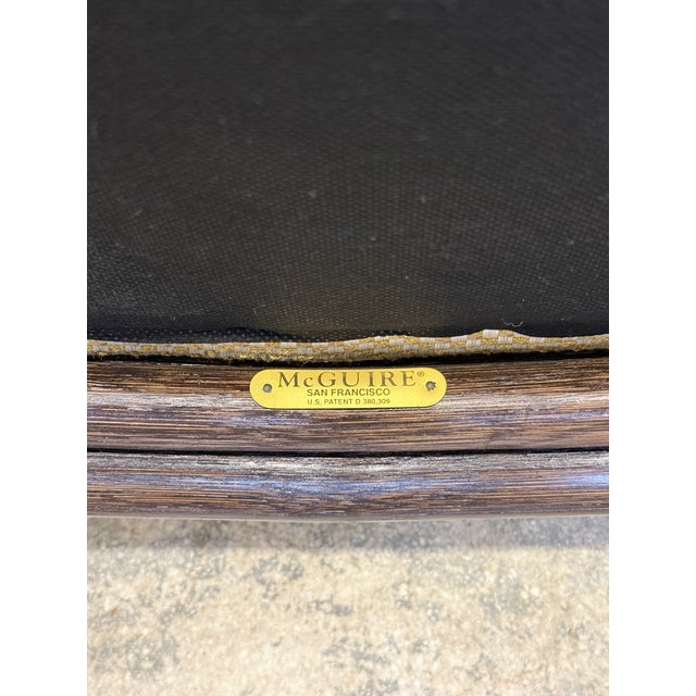 Mid-Century McGuire Bamboo and Fabric Lounge Chair, 1970s For Sale - Image 9 of 12