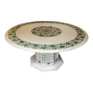 Pietra Dura Marble Coffee Table