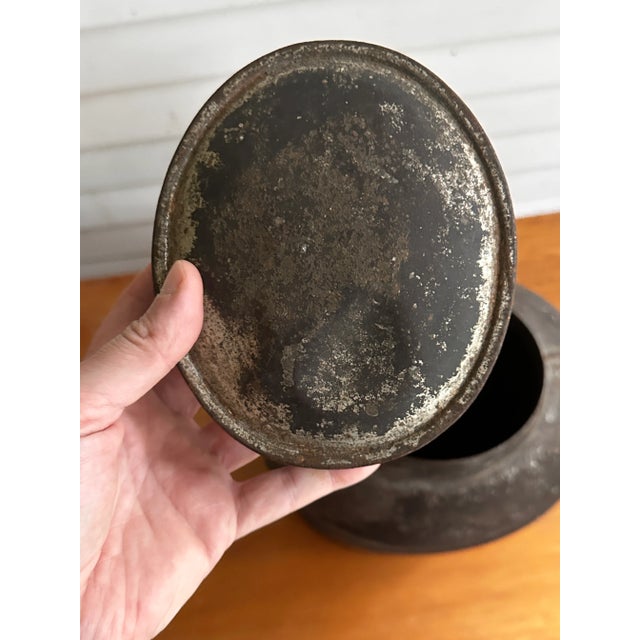19th Century Antique Toleware Tea Canister #9 For Sale - Image 4 of 6