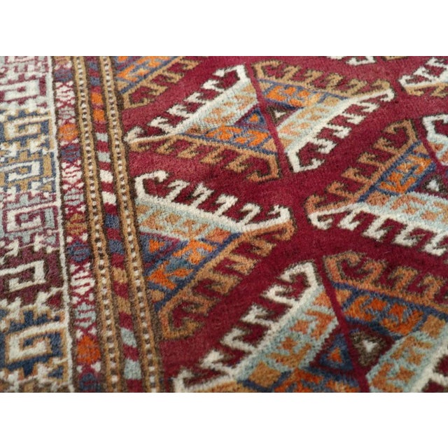Galerie Shabab Collection Mid-20th Century Central Asian Tekke Throw Rug For Sale - Image 4 of 8