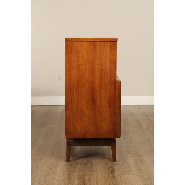 United Furniture Mid Century Modern Walnut High Chest For Sale - Image 14 of 18