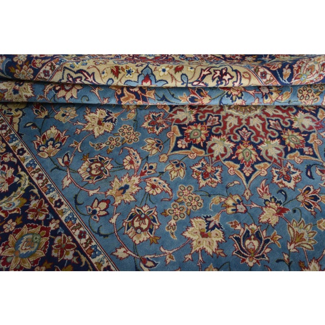 Middle Eastern Hand-Knotted Isfahan Rug For Sale - Image 11 of 14