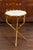 French French Vintage Gilt Metal Side Table with Faux Bois Style Legs and Marble Top For Sale - Image 3 of 11