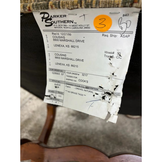 Vintage Parker Southern French Louis XIII Regency Style Library Armchair For Sale - Image 11 of 12