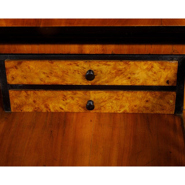 Biedermeier Period 19th Century Walnut Butler's Chest with Drop Front Desk For Sale - Image 11 of 11