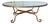 Late 20th Century Hollywood Regency Gilt Wrought Iron Glass Top Oval Cocktail Table For Sale