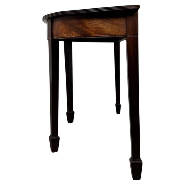 2000 - 2009 Antique 19th Century Mahogany Demi-Lune Side Table For Sale - Image 5 of 8
