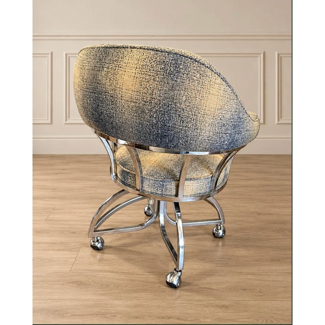 1970s Pair of Vintage Swivel Chairs 1970's For Sale - Image 5 of 9